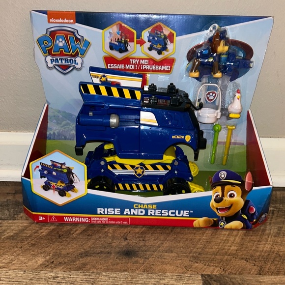 Paw Patrol Other - NWT Paw Patrol Chase Rise and Rescue Transforming Toy Car w/Action Figure